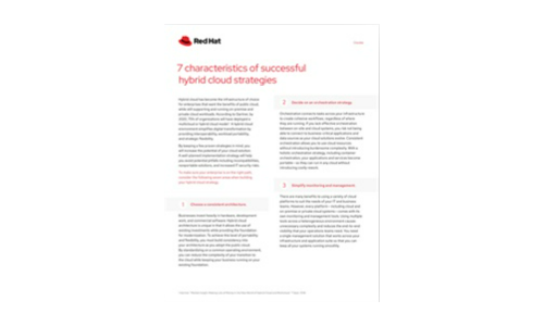 7 Characteristics of Successful Hybrid Cloud Strategies