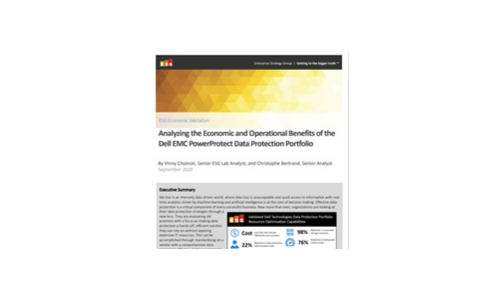 Analyzing the Economic and Operational Benefits of the Dell EMC PowerProtect Data Protection Portfolio