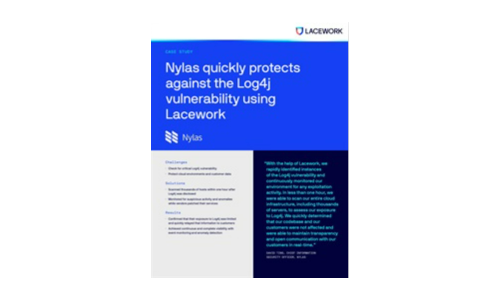 Nylas quickly protects against the Log4j vulnerability using Lacework